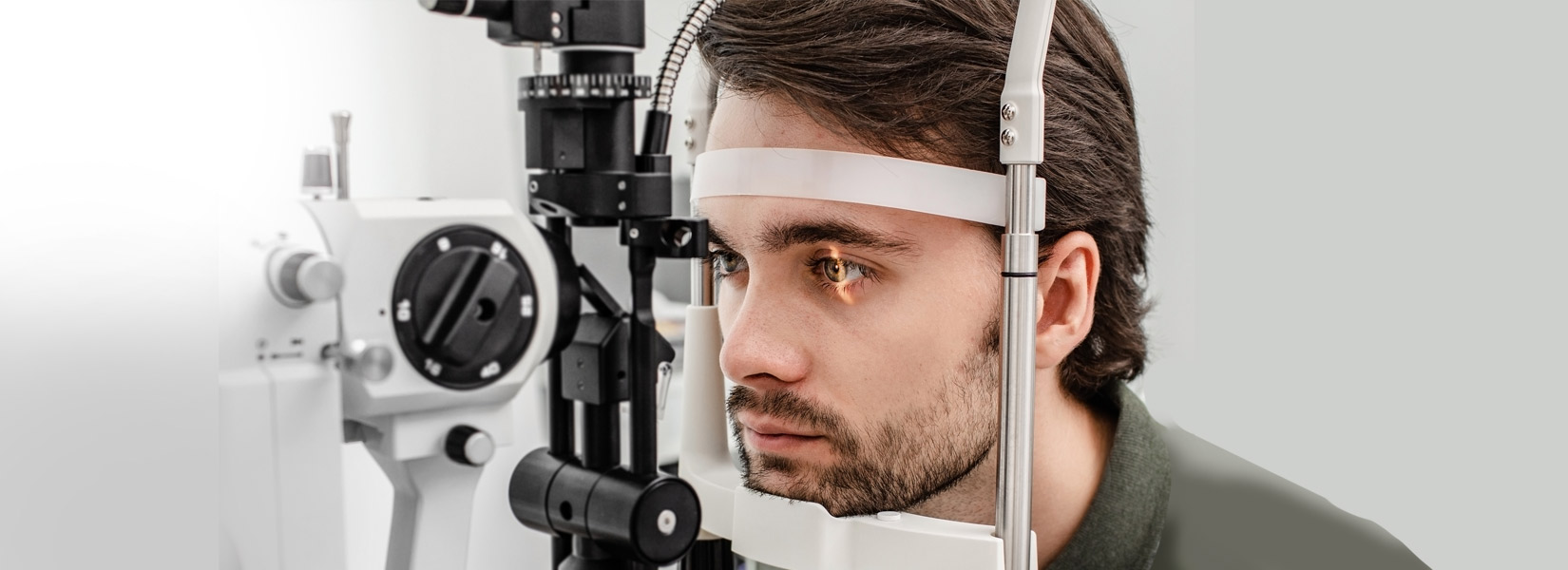 young man during eye exam in Kirksville